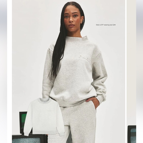 NWT PARKE Fleece Embossed Mockneck